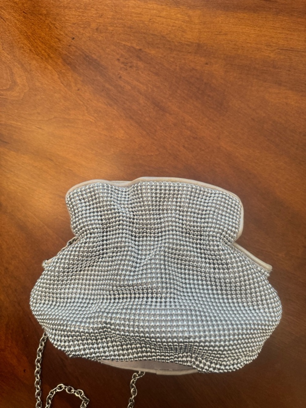 Silver Rhinestone Evening Pouch Bag - Picture 2 of 5